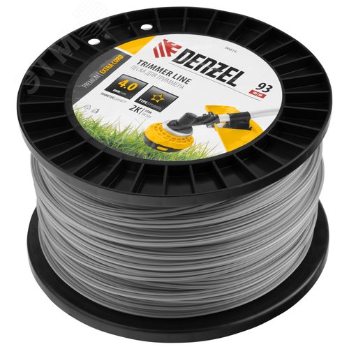 Леска для триммера двухкомпонентная звезда, 4,0мм х 93м, на DIN катушке EXTRA CORD