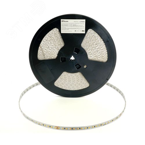 Лента светодиодная 8Вт/м 48В 3000К IP20 120LED/м LS420 стабилизированная