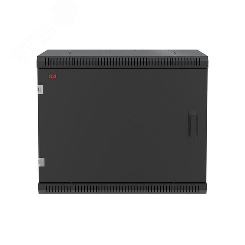 Шкаф телекоммуникационный настенный разборный черный 9U 600x550 ШТ-НСр-9U-600-550-М-Ч дверь металл