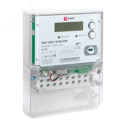 Счетчик электрической энергии трехфазный многотарифный SKAT 315 E/1-10100 SIRP PROxima