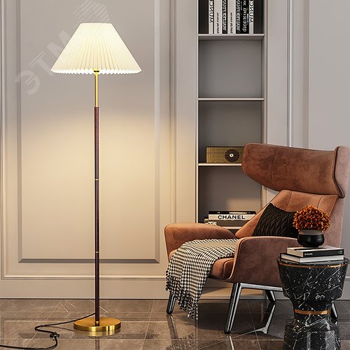 Торшер напольный под лампу Е27 40W Медный/Белый ТМ UML-T522 E27 COPPER/WHITE