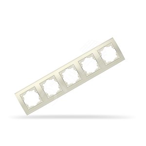 Рамка 5 постов Бриллиант горизонтальная слоновая кость (ivory)