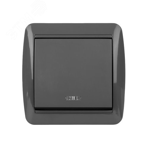 Выключатель 1-кл. открытой установки с подсветкой IP44 10А серый Селигер TDM