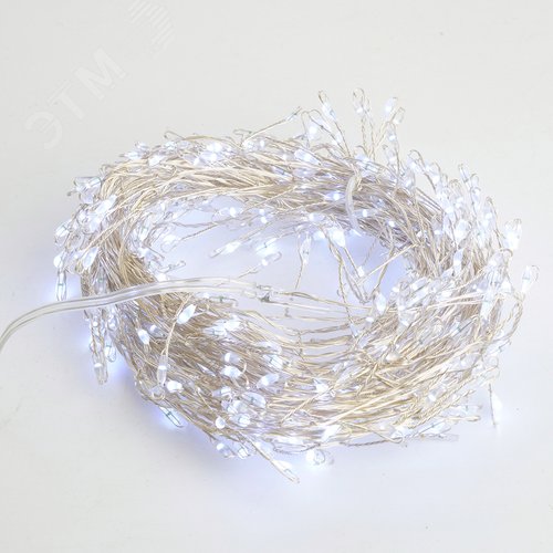Гирлянда линейная Кластер на проволоке LED 5000K 12 м прозрачный шнур