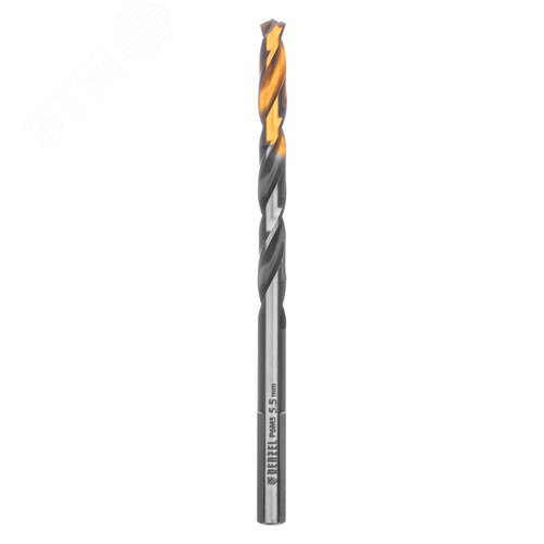 Сверло спиральное по металлу 5,5 x 93мм, Р6М5, Golden Tip, многогранная заточка