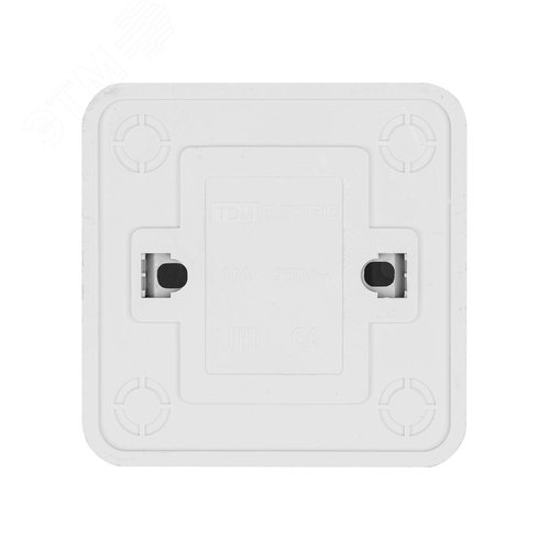 Выключатель двухклавишный открытой установки IP20 10А, белый ''Ладога''