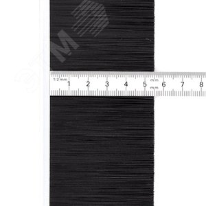 Щетка полосовая линейная 2500 мм (база 5) ворс высотой 55 мм PPL черный 0,25 уплотнительная промышленная для откатных ворот дверей уплотнитель от сквозняка