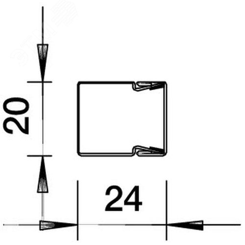 Кабель-канал металлический LKM 24х20х2000, S=0,7 мм, FS (LKM20020FS)
