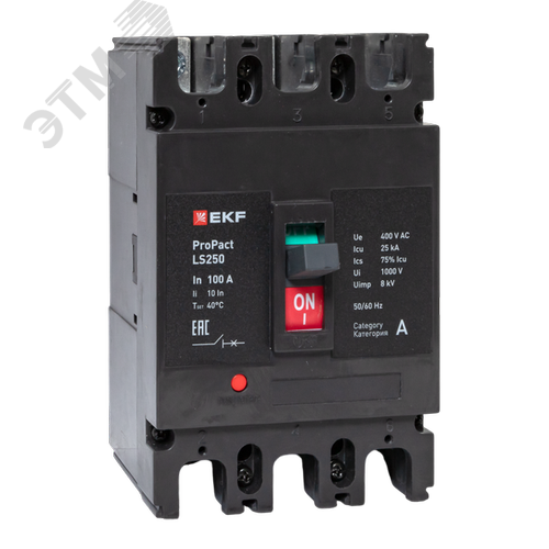 LS250 25кА 3P 100А ProPact EKF