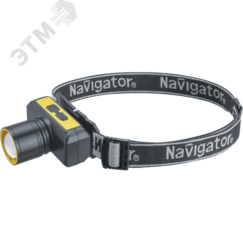 Фонарь светодиодный NPT-H41-ACCU 10Вт 1LED налобный аккумуляторный