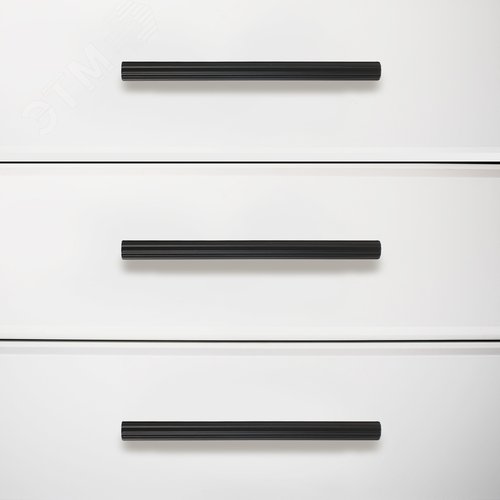 Ручка-скоба мебельная StahlBuro AP2313-128 2шт., BL матовый черный