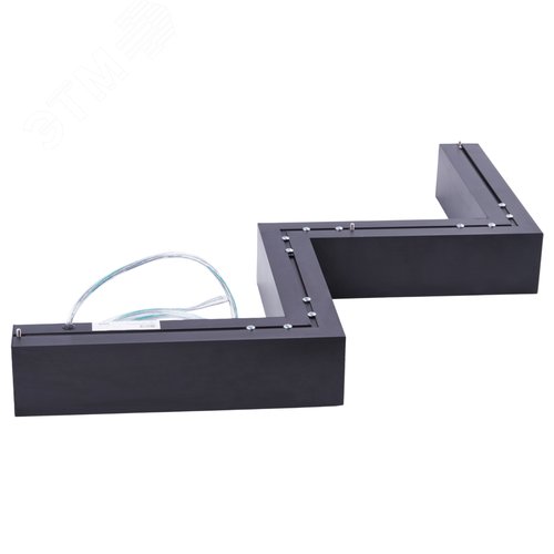 Светильник ULO-K19A 28W/4000K/Z30-120 IP40 BLACK линейный светодиодный подвесной. Зигзагообразный, профиль 50х70мм. Белый свет (4000K). 3000Лм. Алюминий. Цвет черный. TM Uniel