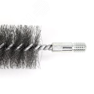 Щетка ёрш Д50х100х160 сталь 0,30, посадка 1/2'' резьба BSW очистка котлов теплообменников дымоходов
