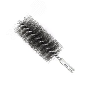Щетка ёрш Д50х100х160 сталь 0,30, посадка 1/2'' резьба BSW очистка котлов теплообменников дымоходов