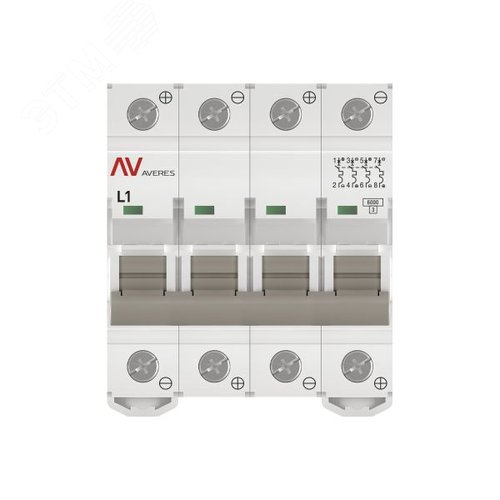 Выключатель автоматический AV-6 DC 4P 1A (L) 6kA AVERES