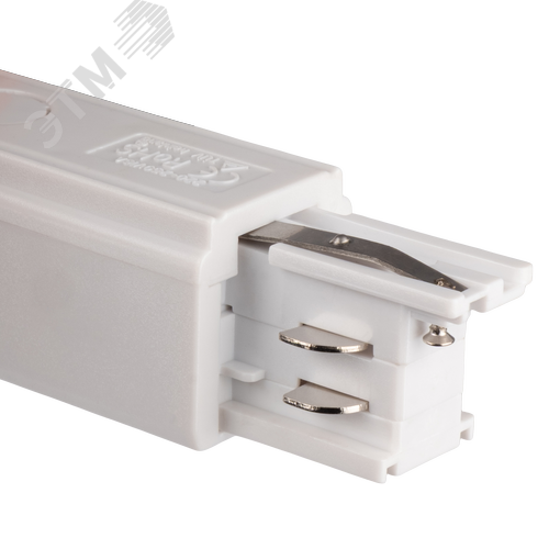 Коннектор белый правый сетевой для 3Ф шинопровода PRO+ 3P PTR EC-WH Right Jazzway