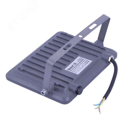 Прожектор ULF-F52D-50W/6500K IP65 200-240V GREY светодиодный. Дневной свет (6500K). Угол 90 градусов. Корпус серый. TM Uniel