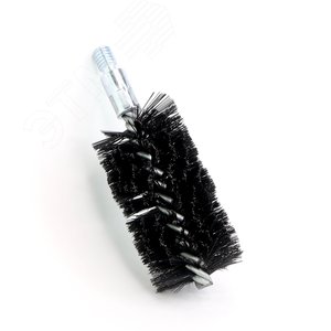 Щетка ерш Д57х100х160 сталь 0,30, посадка 1/2'' резьба BSW очистка котлов теплообменников дымоходов