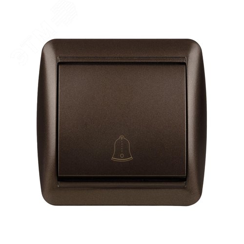 Кнопка звонковая открытой установки IP44 6А шоколад Селигер TDM