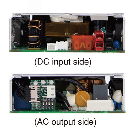 Инвертор DC-AC, 400Вт (с вент. 25CFM)250Вт (без вент.), Рмакс=800Вт(0,6 сек), Uвх=10...16,5В DC, Uвых=230В АС (ещё 200, 220, 240), f=50(60) Гц, КНИ<3%, изоляция 3000В AC, в кожухе 186х100,5х32мм, вес 0,75кг, -20…+70°С, выход штыревой соединител