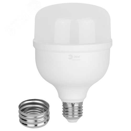 Лампа светодиодная высокой мощности LED 50 Вт 5000Лм 6500К T100 холодный свет E27/E40 (переходник) 170-265В LED POWER T100-50W-865-E27/E40 Green Line