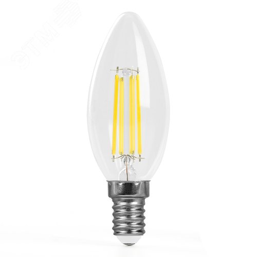Лампа светодиодная LED 6вт Е14 теплый свеча FILAMENT .PRO