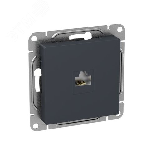 Механизм розетки RJ45 (cat6), графит Эпика EKF