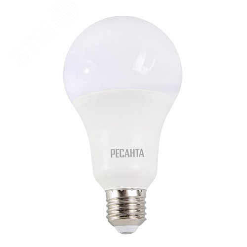 Лампа светодиодная LL-R-A80-20W-230-6K-E27 (груша, 20Вт, холод., Е27) Ресанта