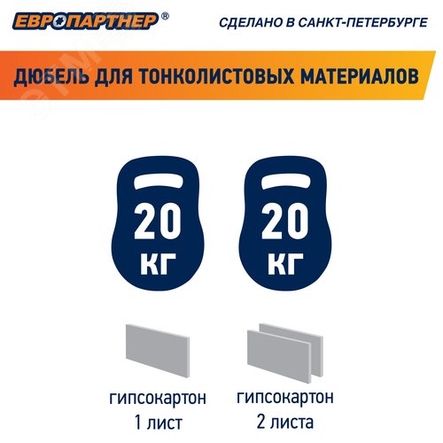 Дюбель для гипсокартона бабочка 10х50 нейлон (100 шт)