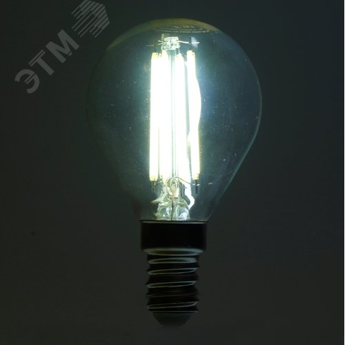 Лампа светодиодная LED 6вт Е14 дневной шар FILAMENT .PRO