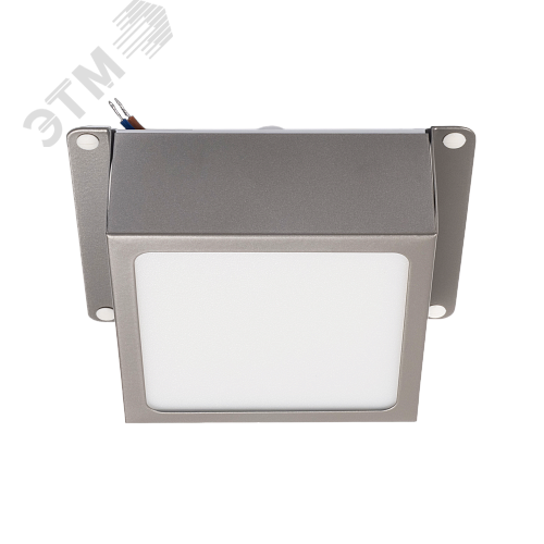 Светильник светодиодный ДВО 089/G OPAL 9W 3000K GREY IP40 780 Лм Грильято 100х100 мм Домино JazzWay