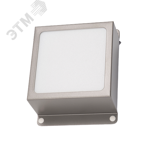 Светильник светодиодный ДВО 089/G OPAL 9W 3000K GREY IP40 780 Лм Грильято 100х100 мм Домино JazzWay