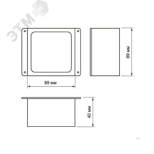 Светильник светодиодный ДВО 089/G OPAL 9W 3000K GREY IP40 780 Лм Грильято 100х100 мм Домино JazzWay