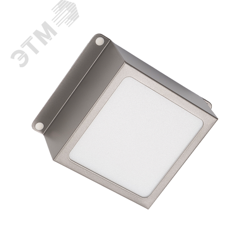 Светильник светодиодный ДВО 089/G OPAL 9W 3000K GREY IP40 780 Лм Грильято 100х100 мм Домино JazzWay