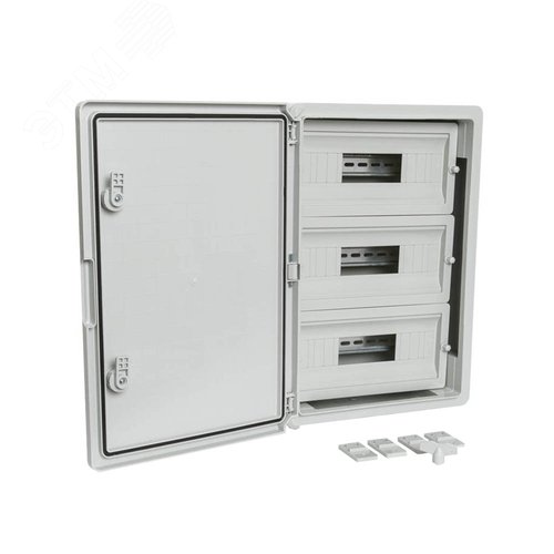 Корпус пластиковый распределительный ЩРН-45 IP65 серая дверь 500х350х190