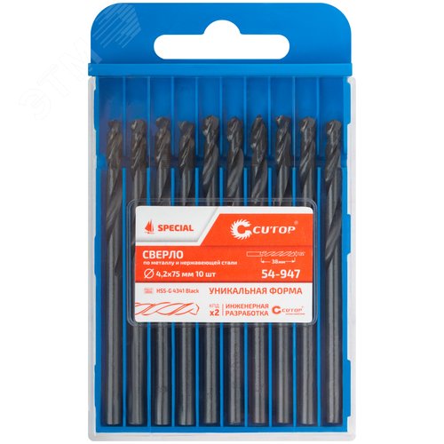Сверло по металлу Special, HSS-G, 4,2x75/38 мм, 10 шт.