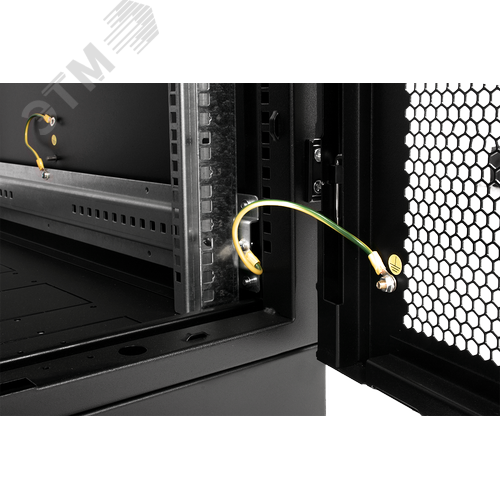 Шкаф серверный напольный 42U (600 х 1200) дверь перфорированная 2 шт., чёрный