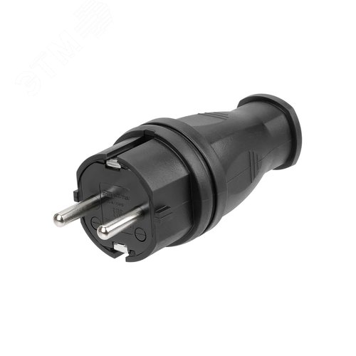 Вилка прямая каучук 2Р+РЕ 16А 250В IP44
