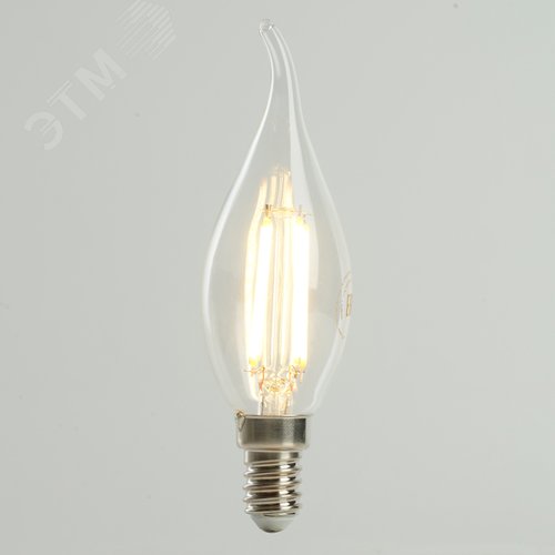 Лампа светодиодная LED 6вт Е14 теплый свеча на ветру FILAMENT .PRO