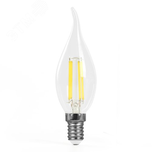 Лампа светодиодная LED 6вт Е14 теплый свеча на ветру FILAMENT .PRO