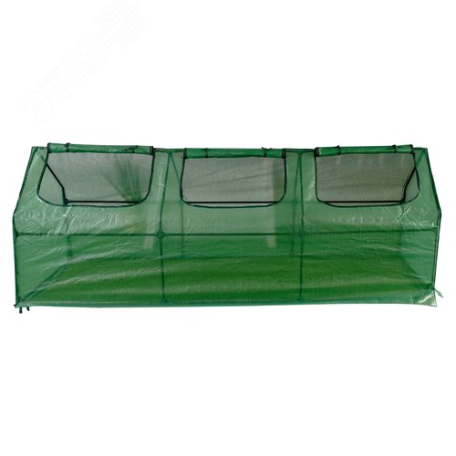 Парник уличный UGH-S32 L270 GREEN/GREEN 270x90x90см. Металлическая труба в ПВХ, цвет зеленый. Тент из армированного полиэтилена 135г/м2, цвет сетки зеленый. TM ФитоЛето