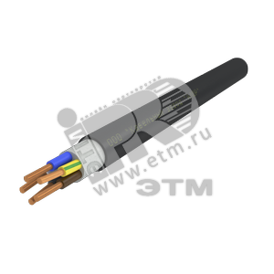Кабель силовой ППГнг(А)-HF 5х6ок(N.PE)-0.66 однопроволочный черный (барабан)