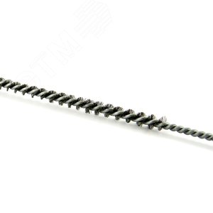 Щетка ерш Д4x100x300 с хв-м + кольцо, ворс гофр сталь 0,08 очистка котлов теплообменников дымоходов труб отверстий (14-001)