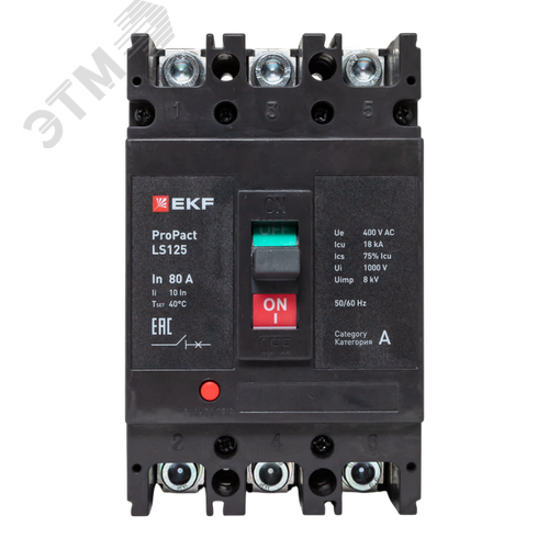 LS125 18кА 3P 80А ProPact EKF