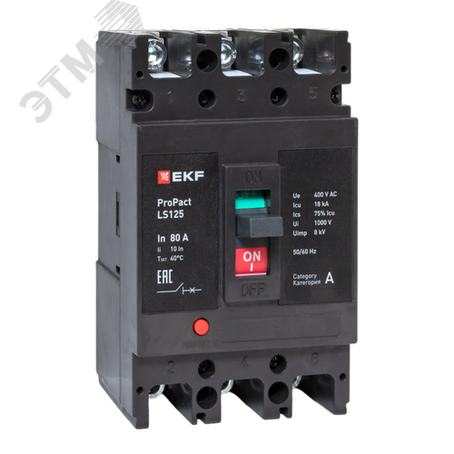 LS125 18кА 3P 80А ProPact EKF