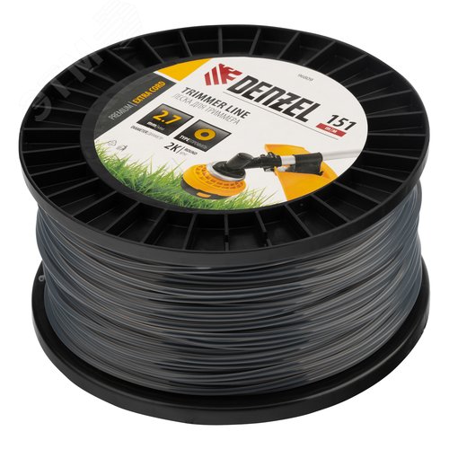 Леска для триммера двухкомпонентная круглая, 2,7мм х 151м, на DIN катушке EXTRA CORD