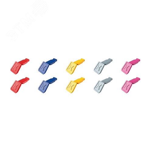 Клипса цветная, 5 цветов Микс 1, 10 шт, для маркировки инструмента KNIPEX, ColorCode Clip