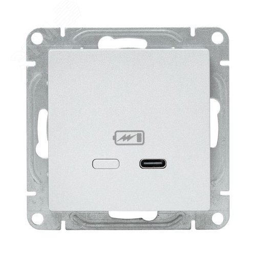 Эпика Механизм розетки USB-С быстрая алюминий EKF