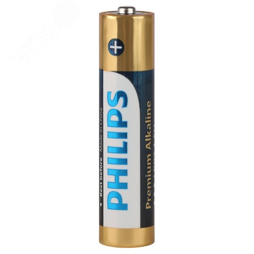 Элемент питания алкалиновый LR03M4W/51 ААА 1,5v 4 шт. LR03-4BL Premium Philips Power