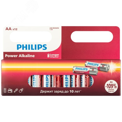 Элемент питания алкалиновый LR6P12W/51 АА 1,5v 12 шт. LR6-12BL Power